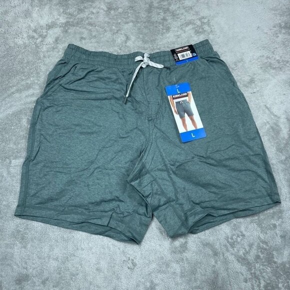 Kirkland Signature Men’s Green Drawstring Shorts Size L a0129 - Picture 1 of 8